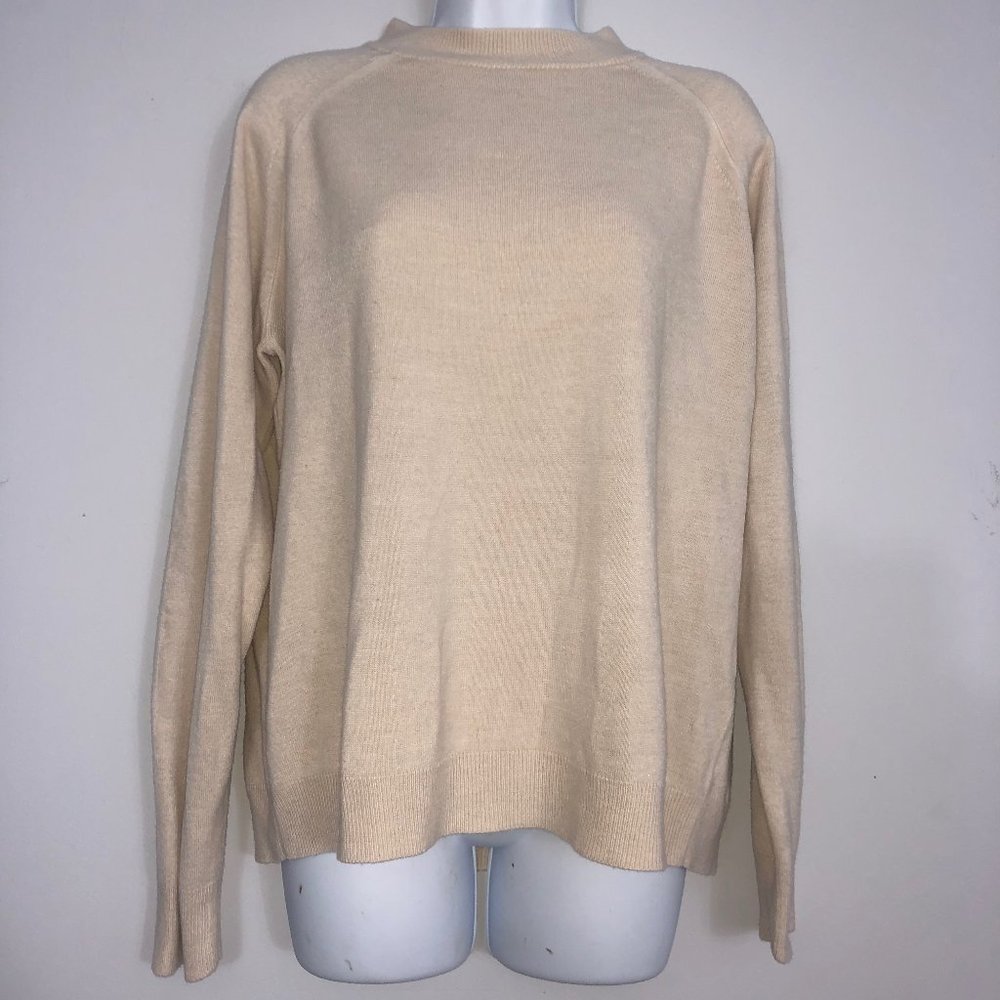 Mercer Street Studio Sweater Womens XXL Cream Ivory Luxelon Pullover Long Sleeve